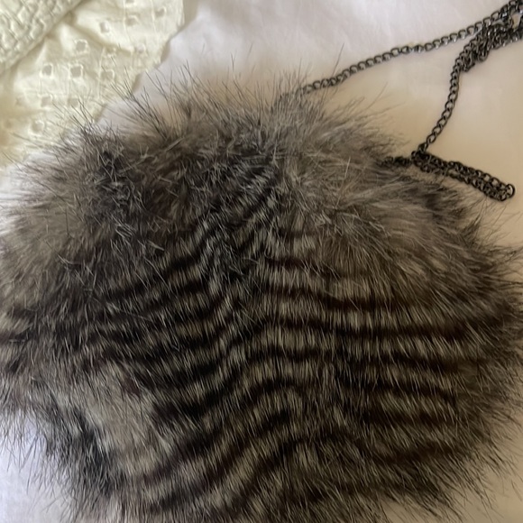 Chicos faux fur clutch bag as new - Picture 1 of 4